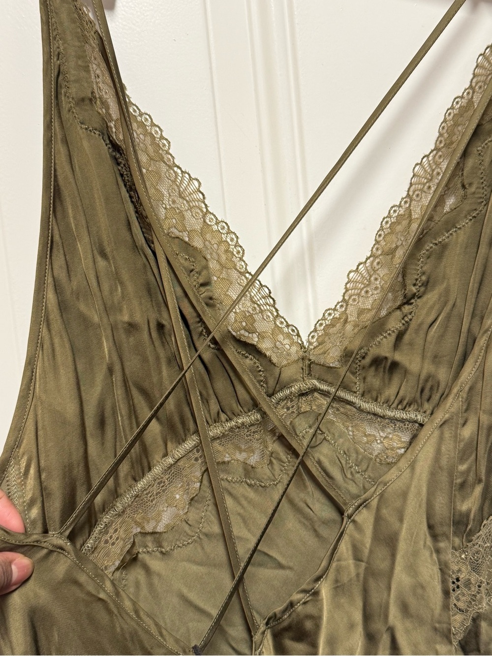 Spell Boudoir Slip Dress Olive Green NWT Size L - Picture 10 of 16